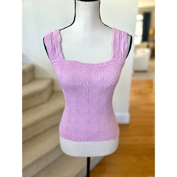 Bundle Free People Love Letter Camis Blue & Pink Stretch Floral Print - Picture 2 of 9